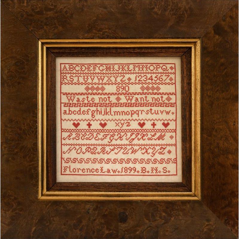 Hands Across The Sea ~ Florence Law 1899 Waste Not, Want Not Sampler Pattern