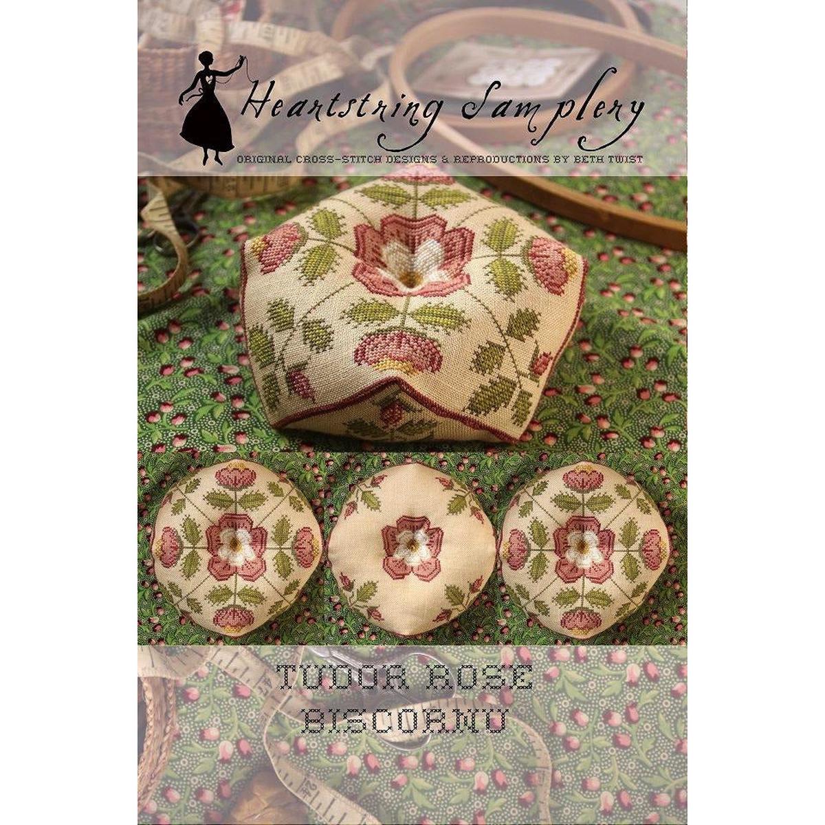 Heartstring Samplery ~ Tudor Rose Biscornu Pattern