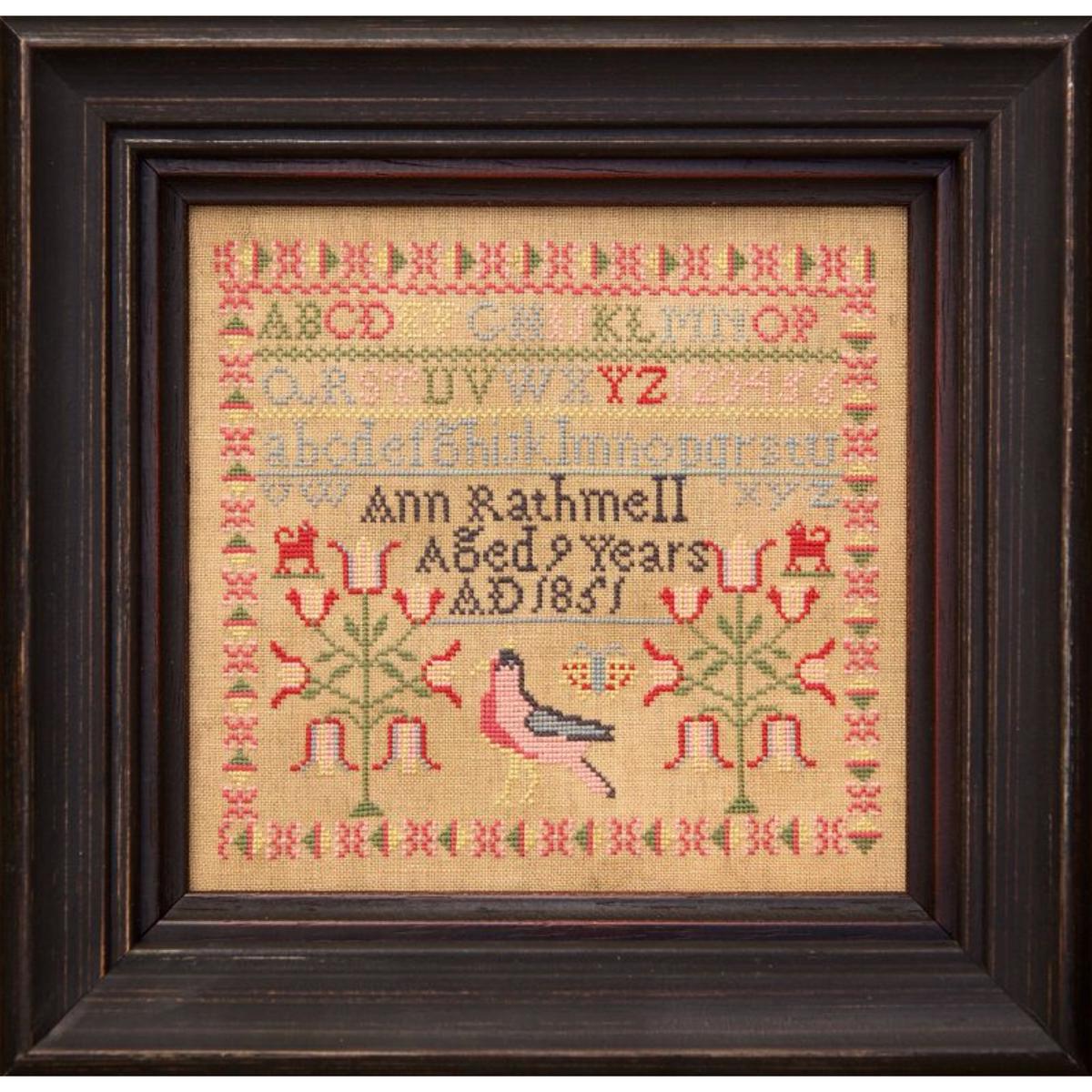 Hands Across The Sea ~ Ann Rathmell 1851 Sampler Pattern Printed Booklet