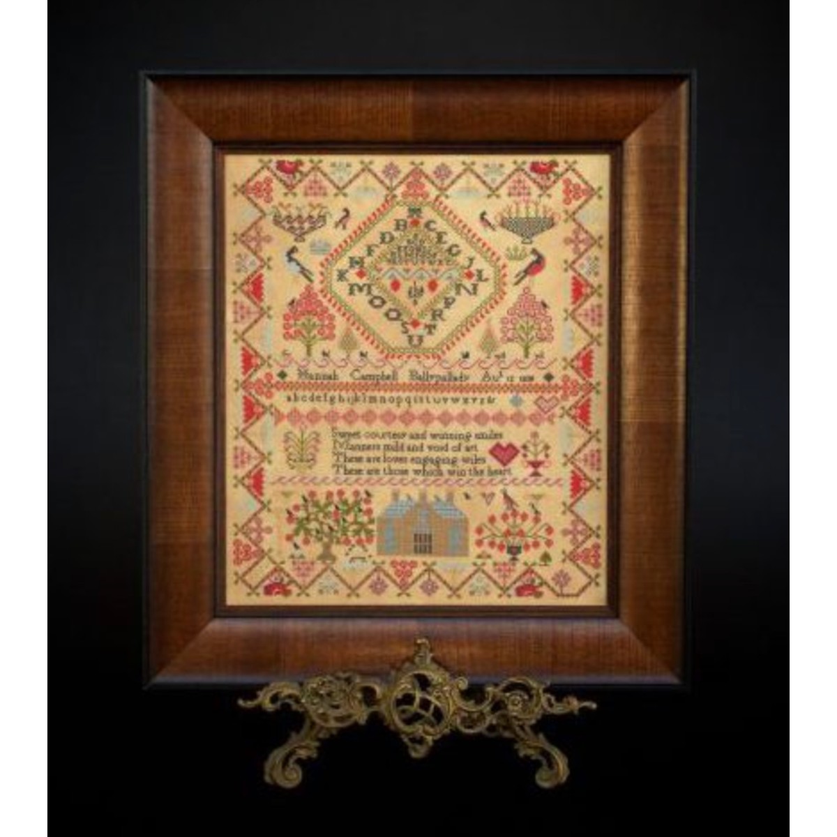 Hands Across The Sea | Hannah Campbell 1838 Sampler Pattern Booklet