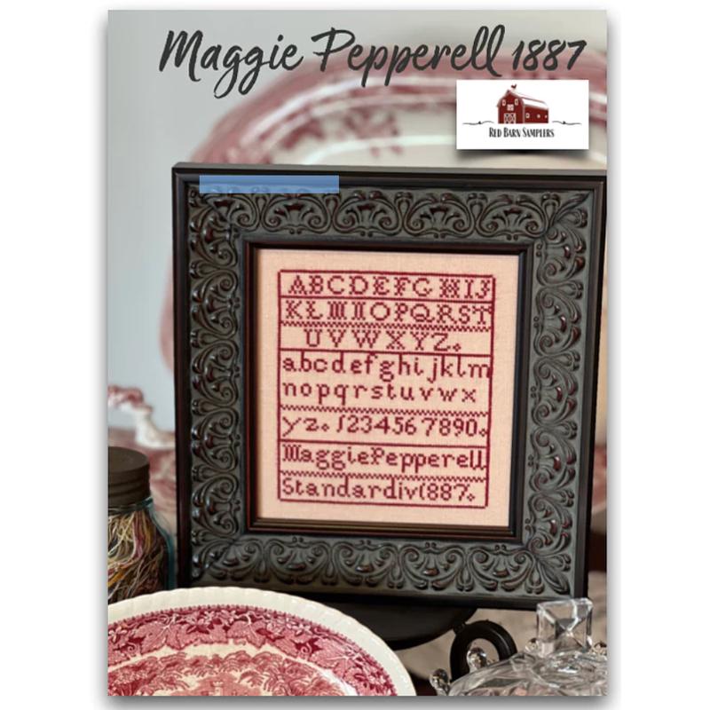 Red Barn Samplers ~ Maggie Pepperell 1887 Sampler
