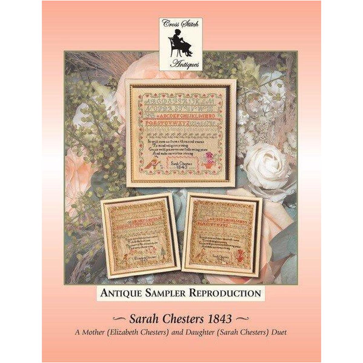 Cross Stitch Antiques ~ Antique Sampler of the Month #6 ~ Sarah Chesters 1843 Pattern