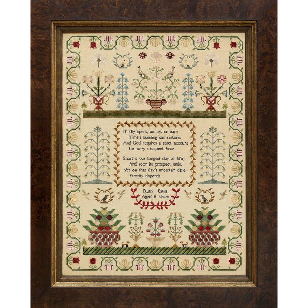 Hands Across The Sea ~ Little Gems Series - Ruth Bates 1823 Sampler Printed Copy of PDF
