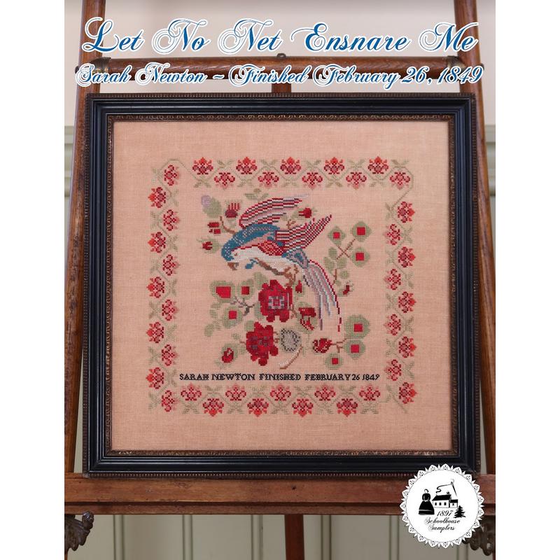 1897 Schoolhouse Samplers ~ Let No Net Ensare Me Sarah Newton Sampler
