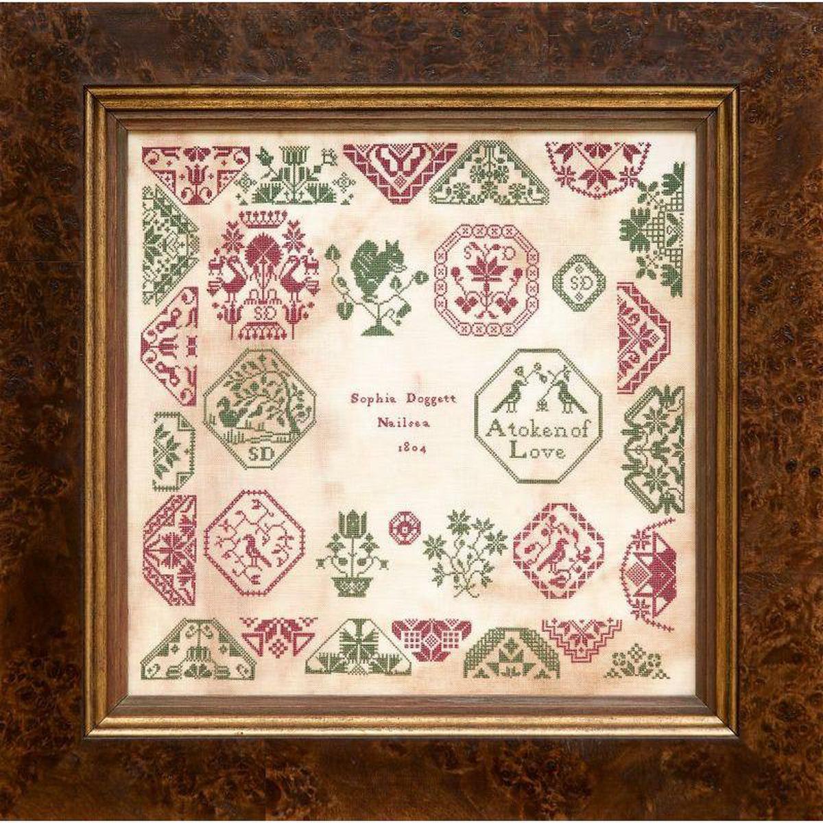 Hands Across The Sea ~ Sophia Doggett 1804 Sampler Pattern Booklet