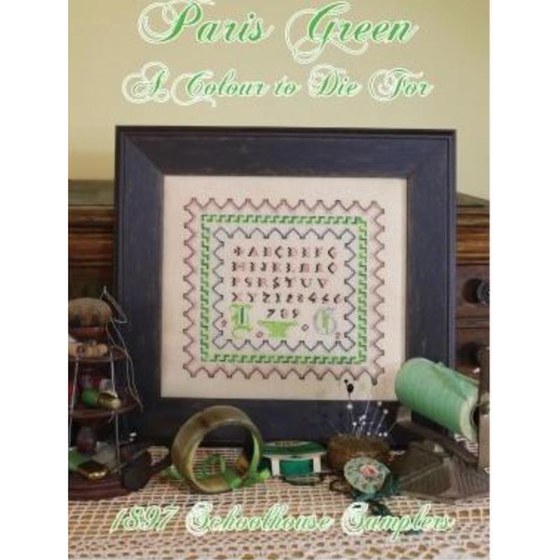 1897 Schoolhouse Samplers ~ Paris Green Sampler Pattern