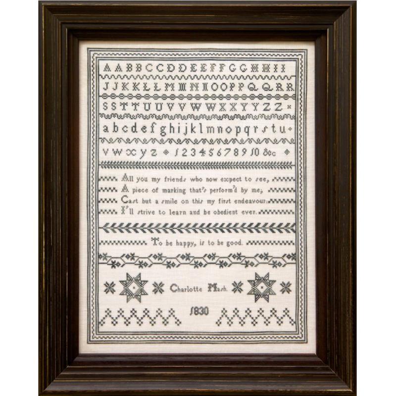 Hands Across The Sea Samplers | Charlotte Mash 1830 Sampler Pattern Booklet