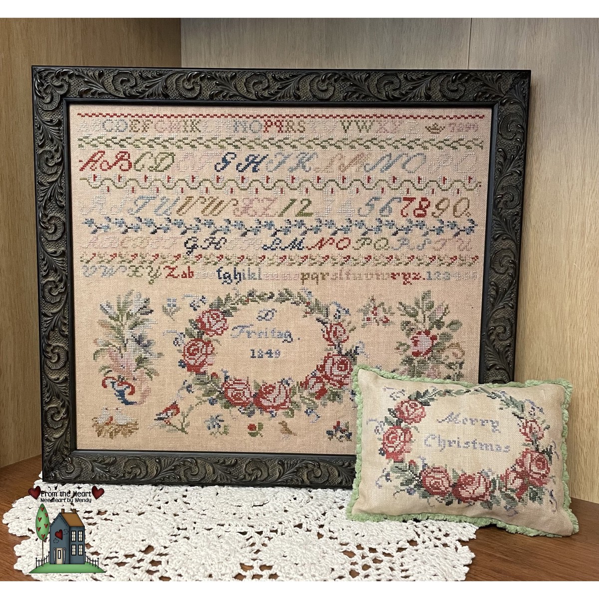 From the Heart ~ D Freitag 1849 Sampler Pattern