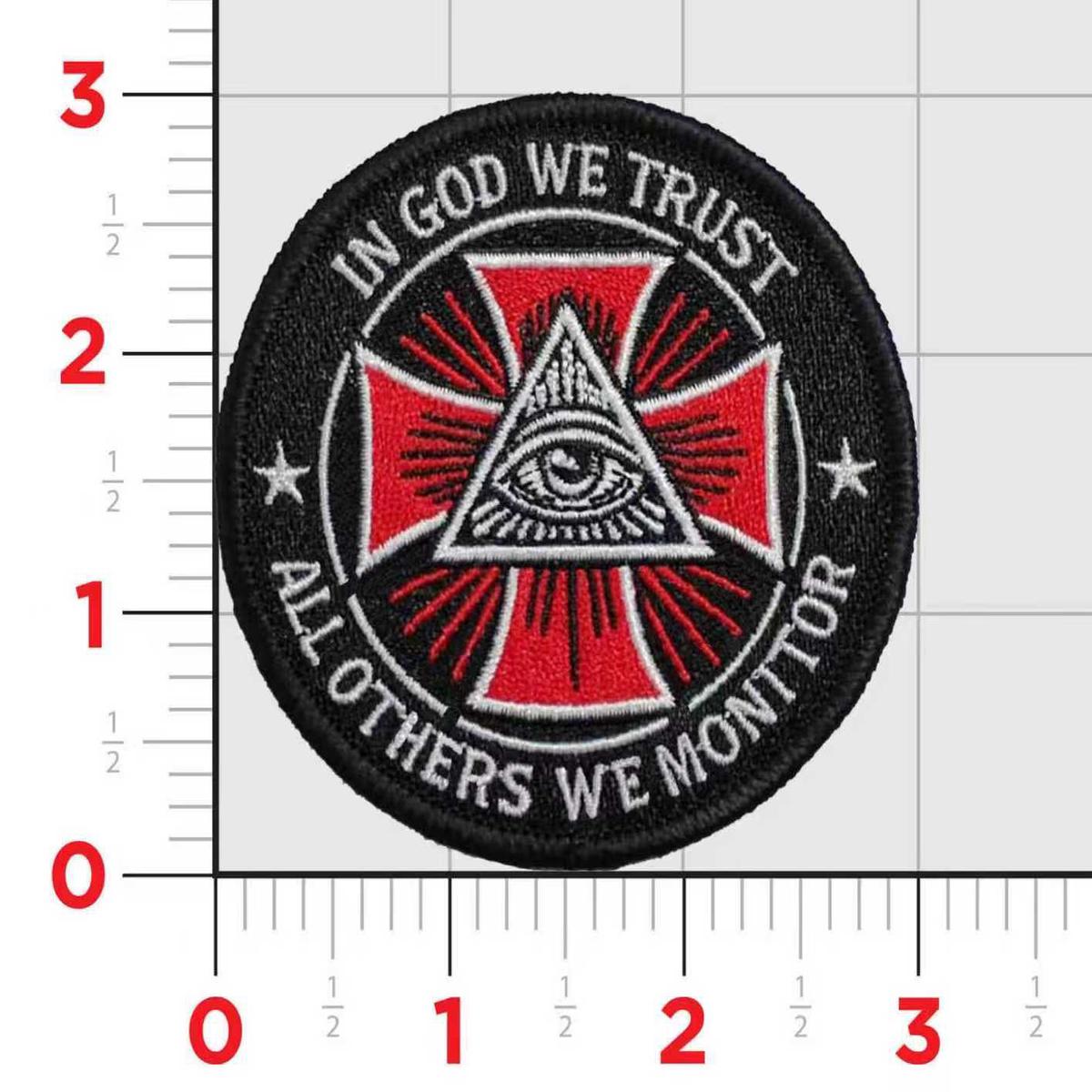 Knight Templar In God We Trust All Others we Monitor Patch