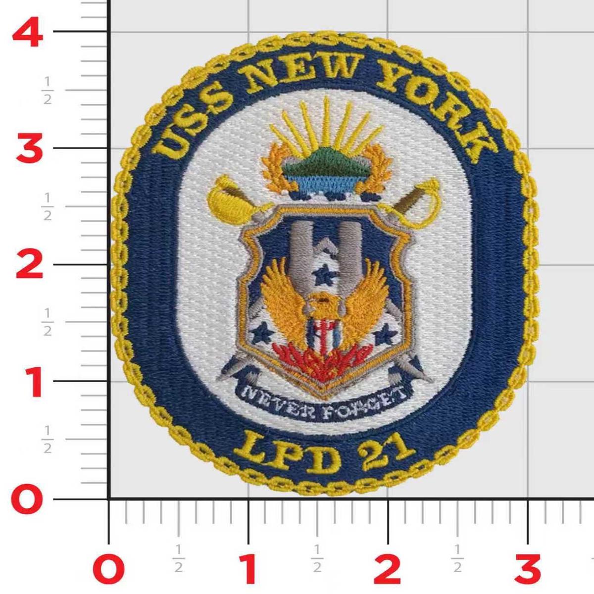 Officially Licensed US Navy USS New York LPD-21 Patch