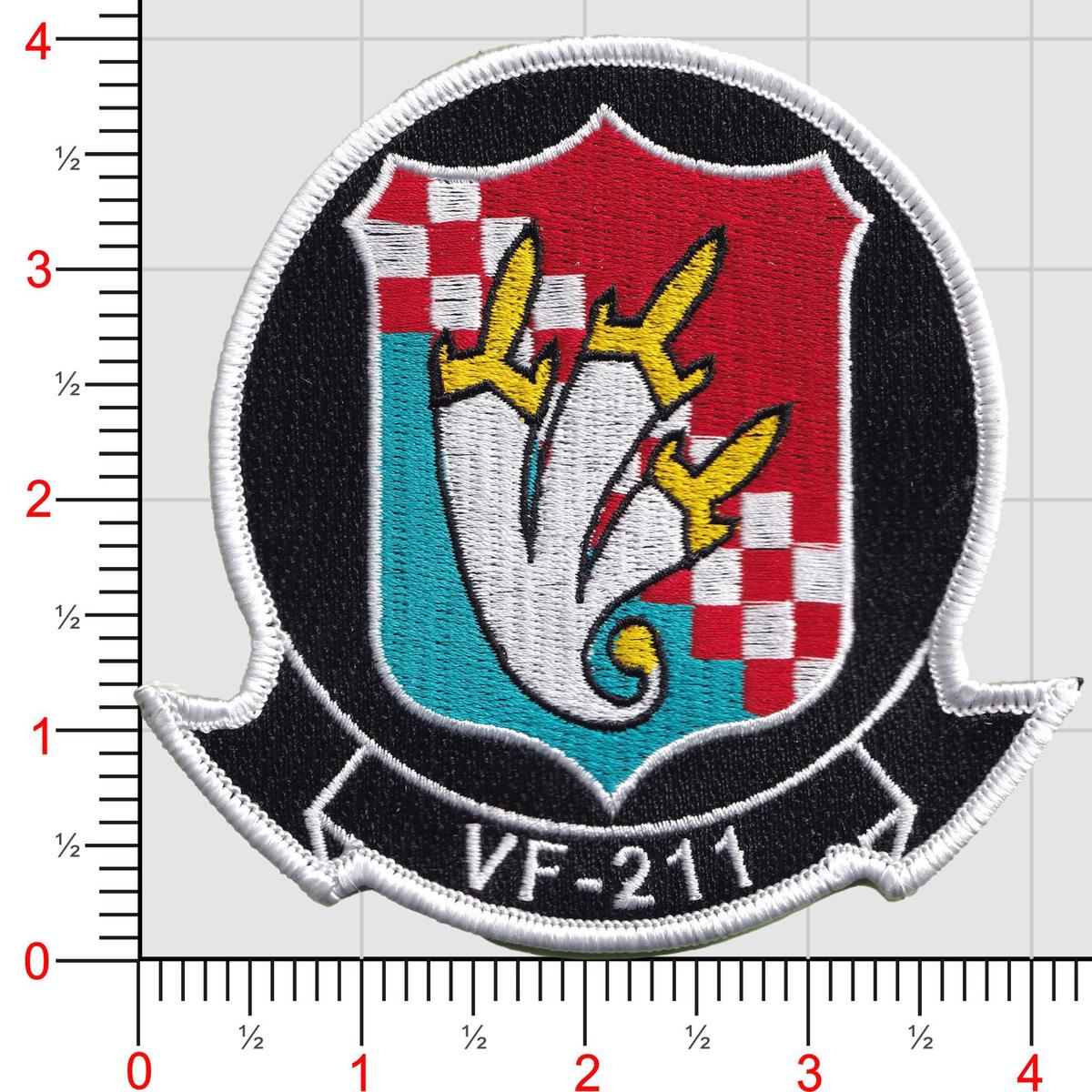 Officially Licensed US Navy VF-211 Fighting Checkmates Squadron Patch
