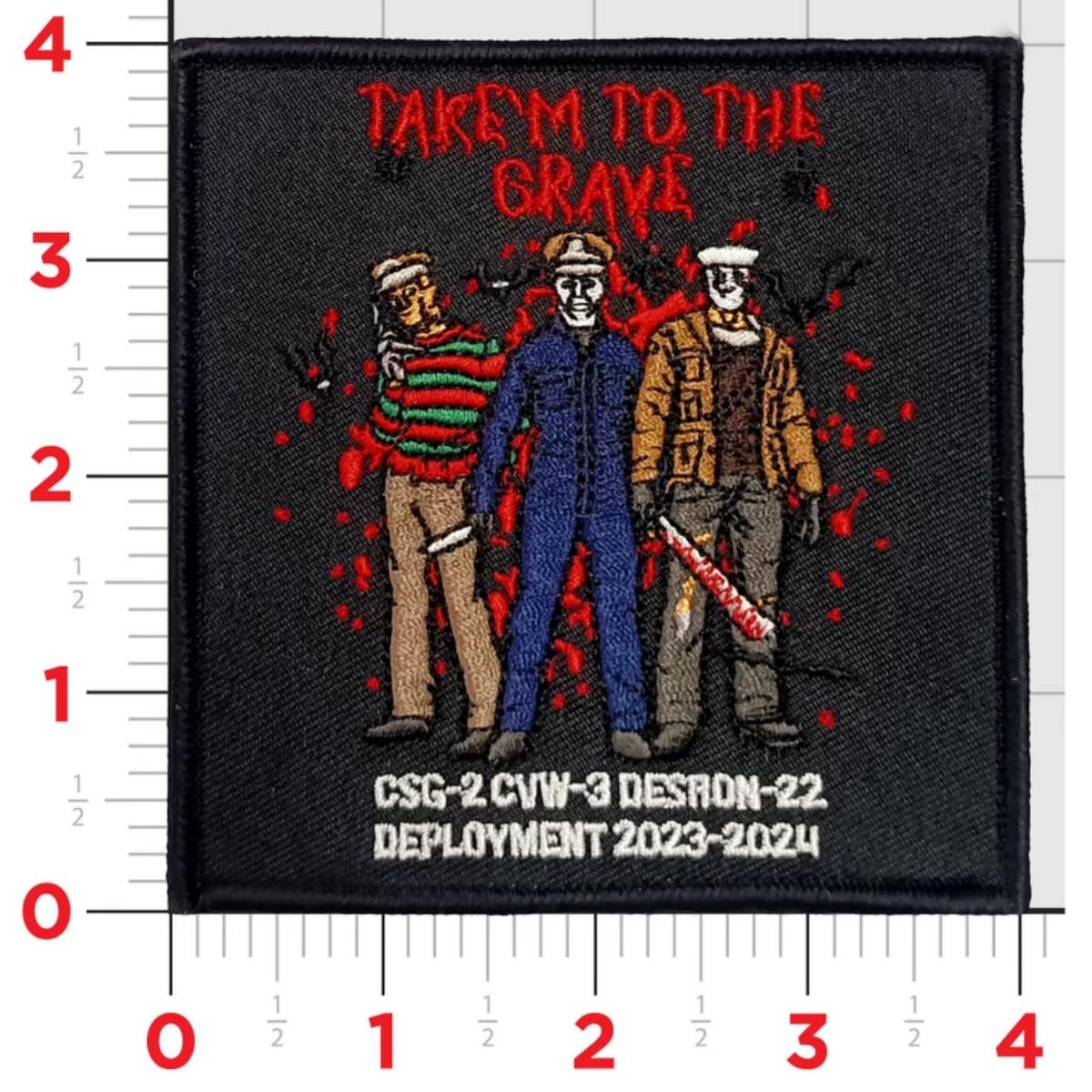 Official USS Gravely DDG-107 CSG-22 Desron-22 Deployment Patch