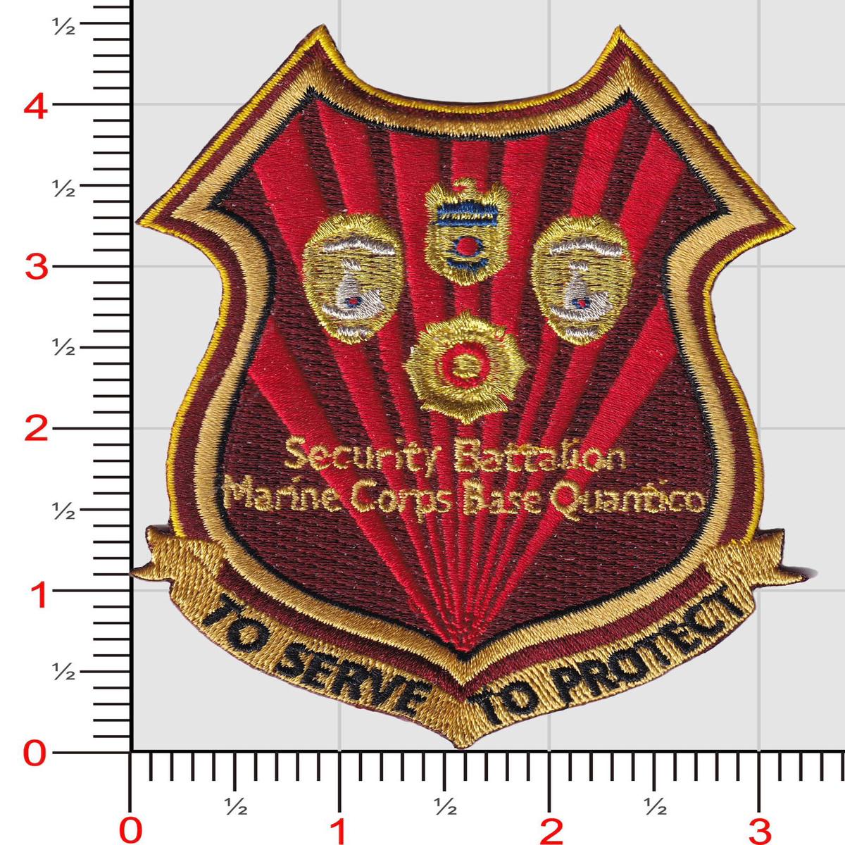Officially Licensed USMC MCB Quantico Security Forces Battalion Patch
