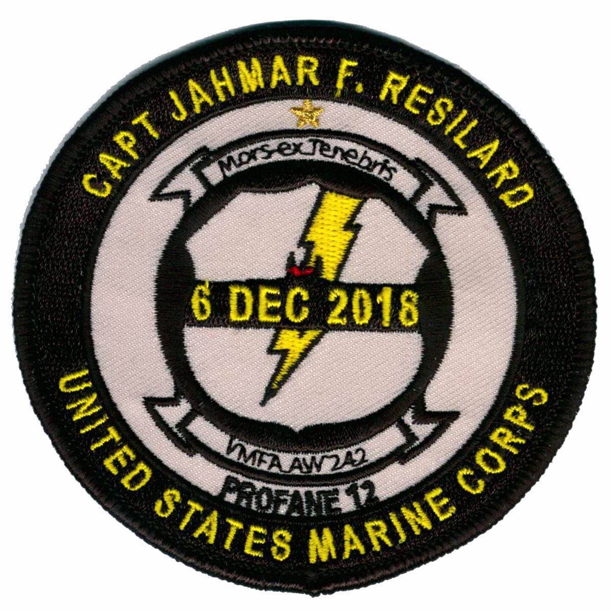 VMFA(AW)-242 Capt Resilard Memorial Patch