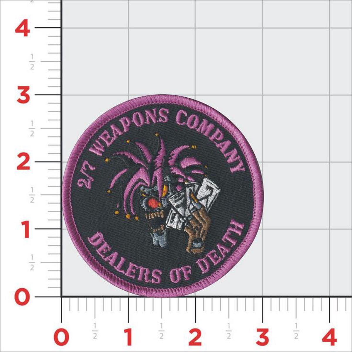 Official 2nd Battalion 7th Marine Regiment Weapons Company Patch