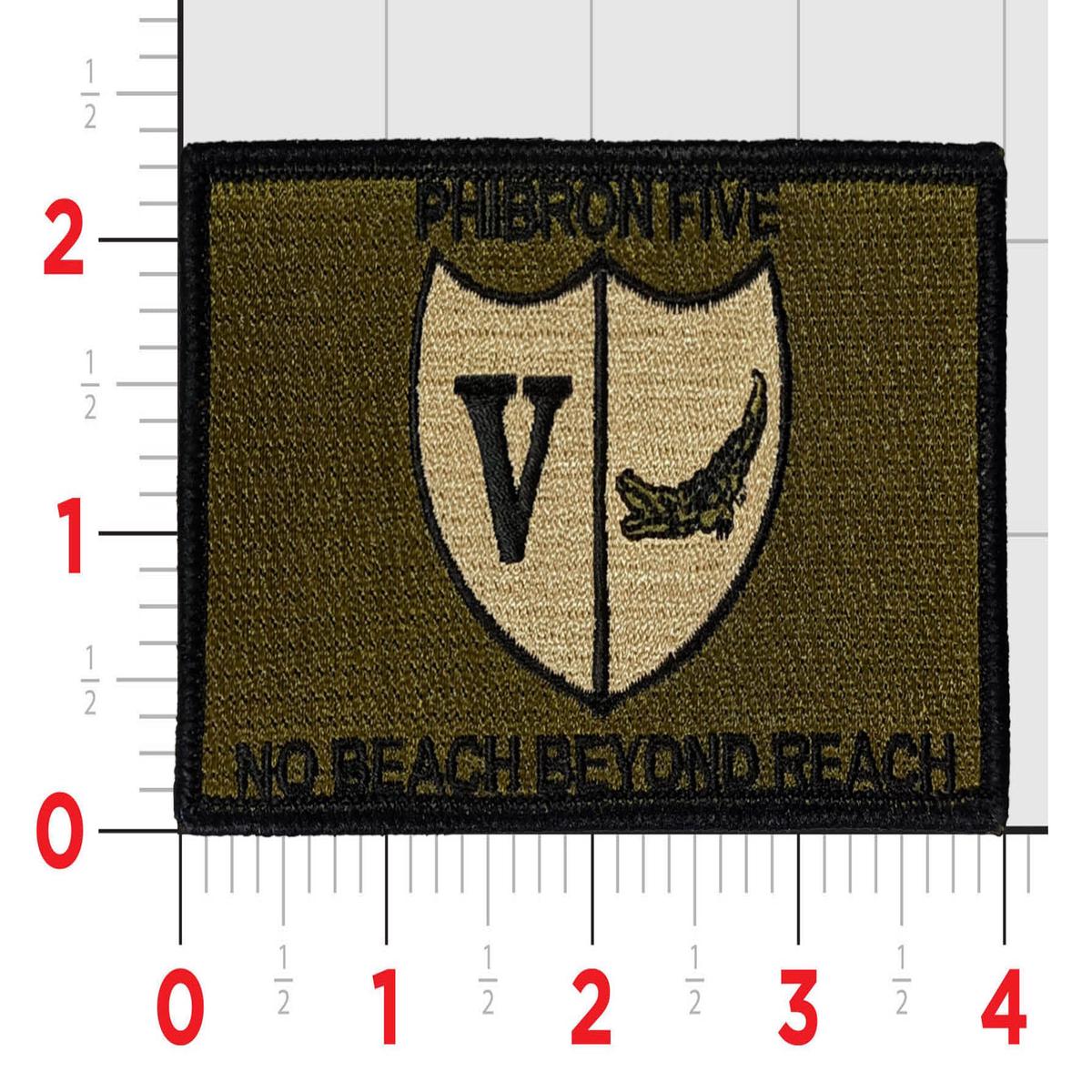 Official USMC 5th Amphibious Flag Patch