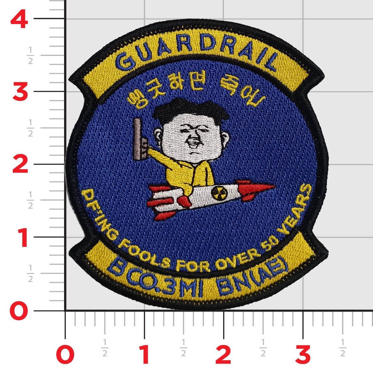 Official US Army B Co 3rd MI Guardrail Little Rocket Man Patch