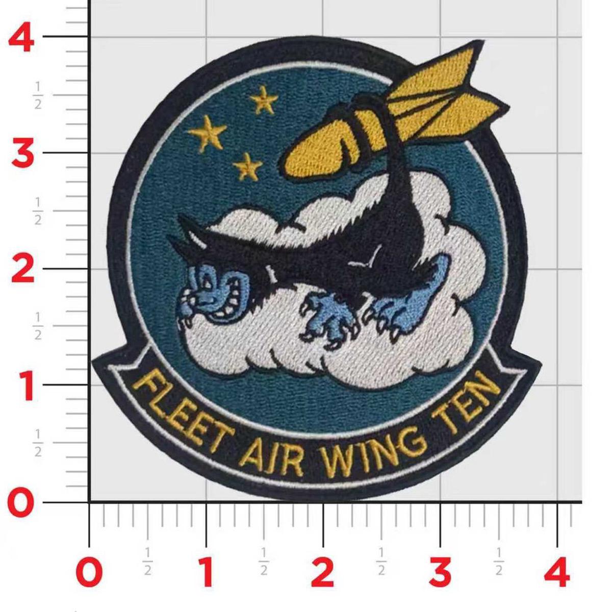 Officially Licensed US Navy Fleet Air Wing 10 Throwback Patches