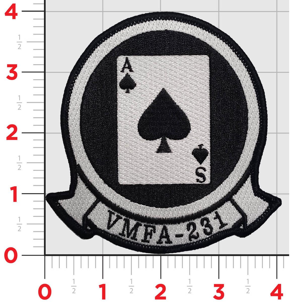 Officially Licensed USMC VMFA-231 Ace of Spades Squadron Patch