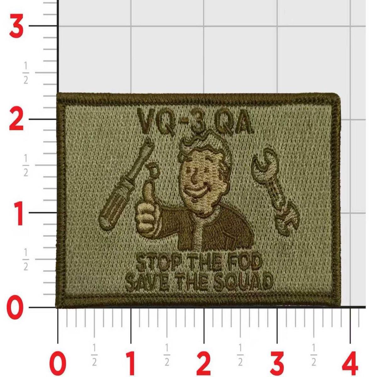 Official VQ-3 Quality Assurance QA FOD Patch