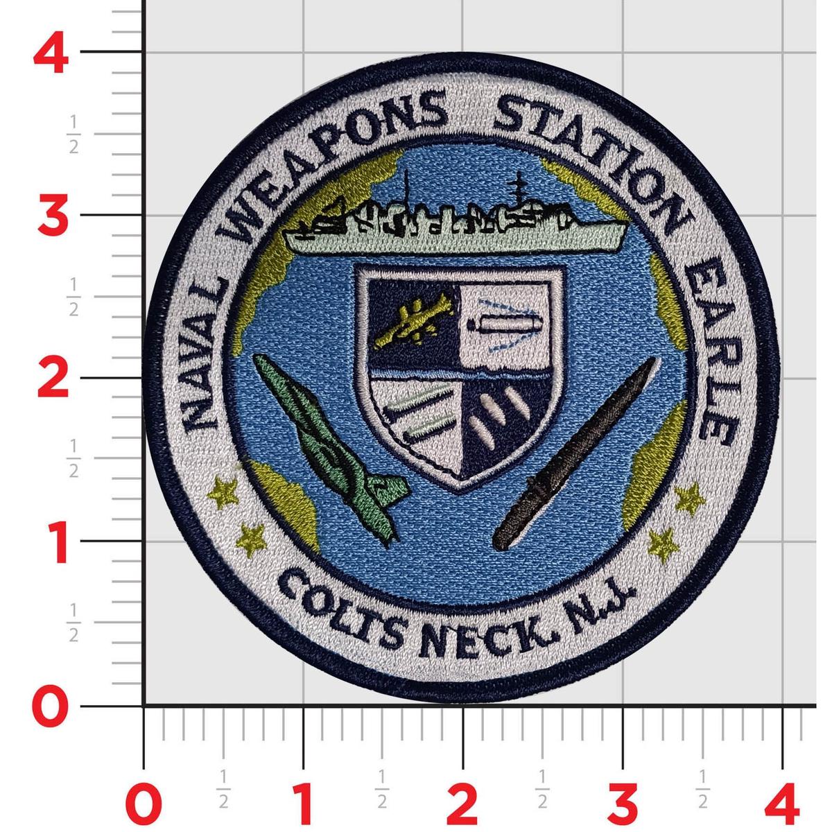Officially Licensed US Navy Naval Weapons Station Earle Patch