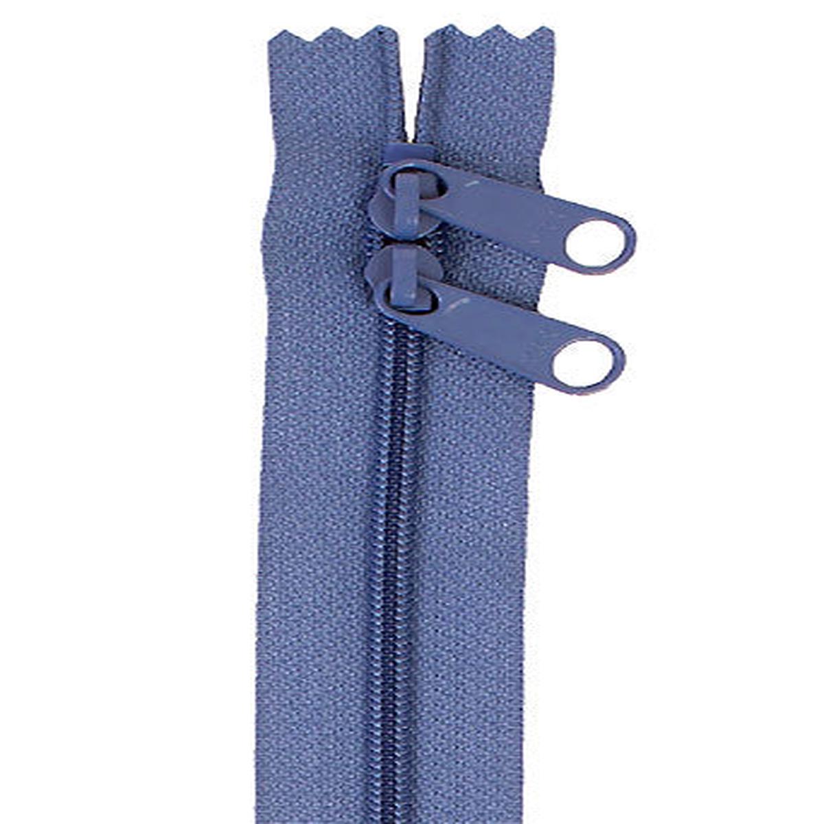 40 Inch Double Slide Nylon Coil Zipper #4.5 from By Annie - Country Blue