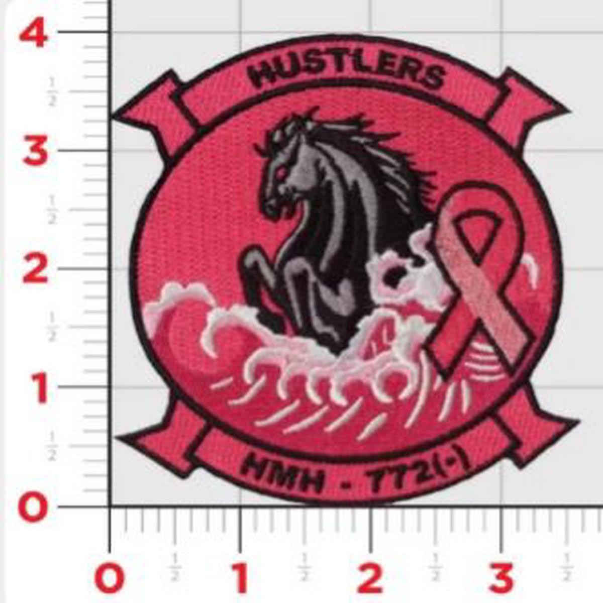 Official HMH-772 Hustlers Cancer Awareness Patch