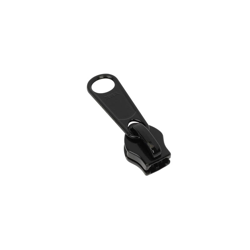 #10 Black, Coil, YKK, Long Tab Semi-Swivel Slider, Zinc Alloy, #10C-1-BLK