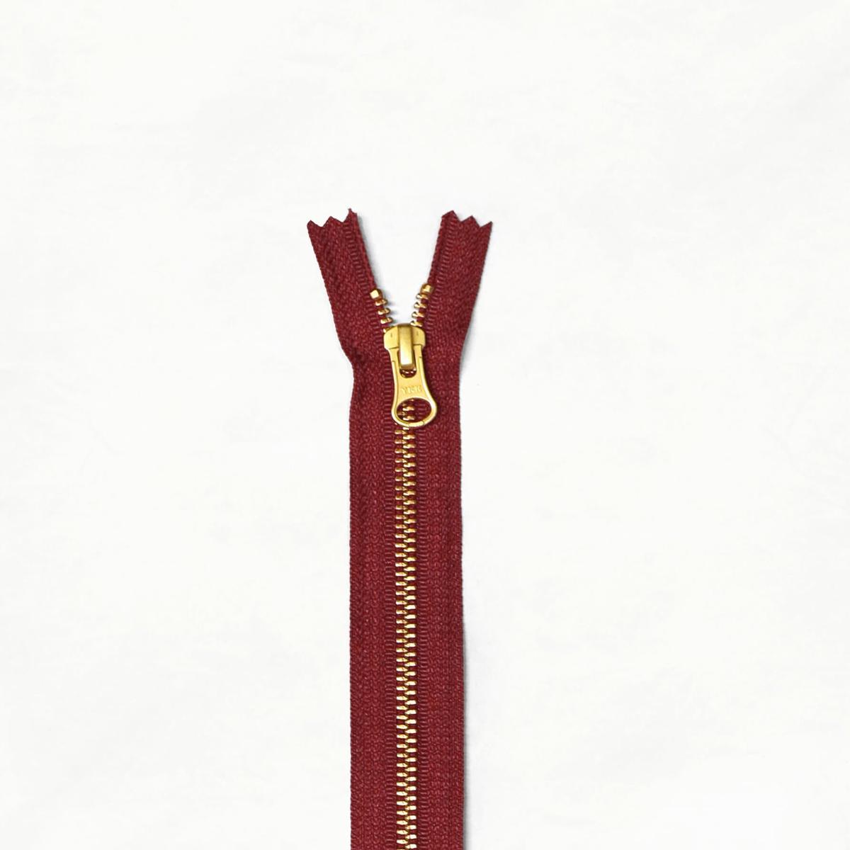 12" Brass Zipper - Rust