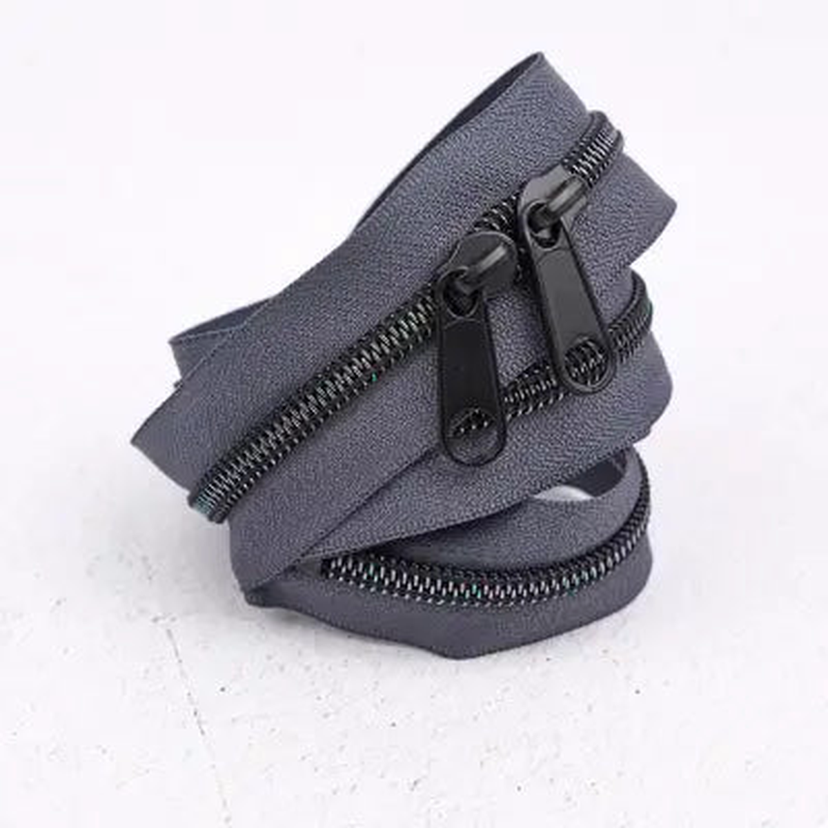 40in Handbag Zipper Oil Slick