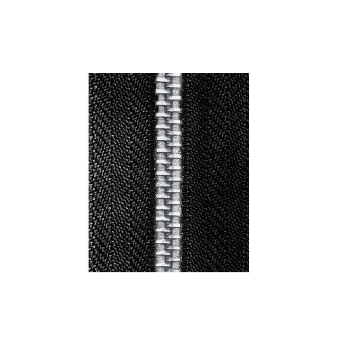 5 Black YKK Metal Chain Zipper Tape with Aluminum Teeth