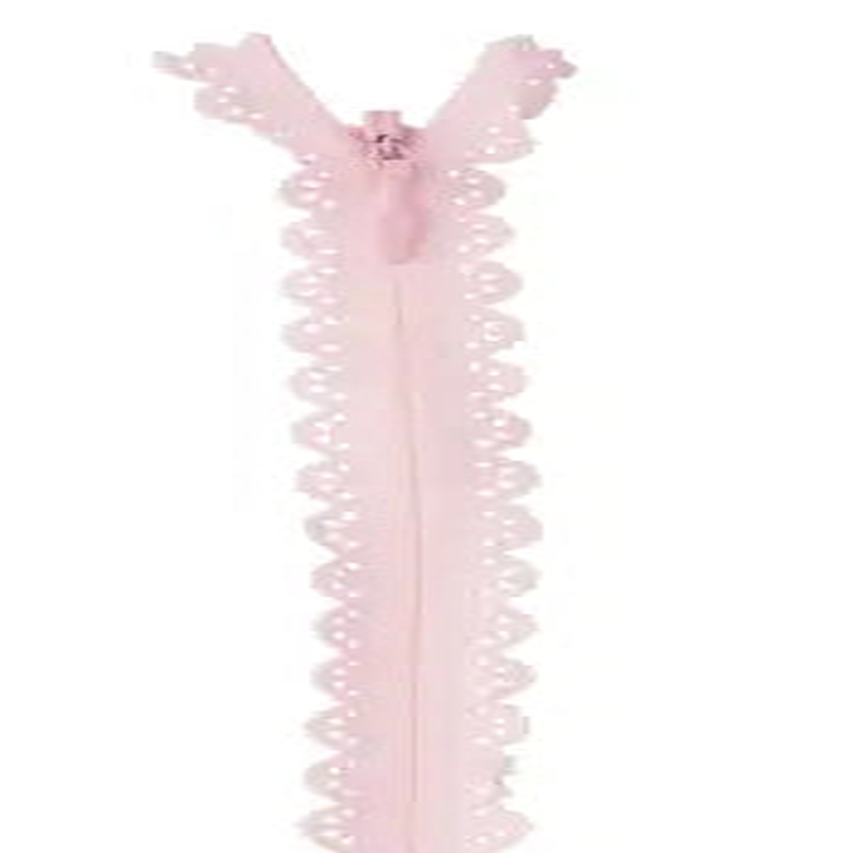 Lace Zipper 22cm Pink