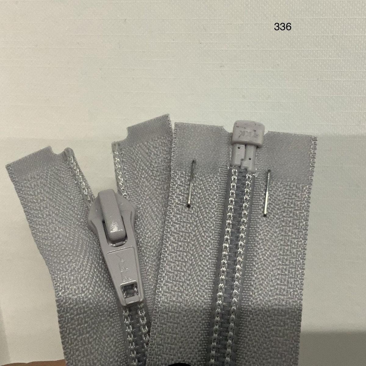 YKK Nylon Open End Zip 30inch to 76cm (Silver) ZS1 Series - 76cm 30inch