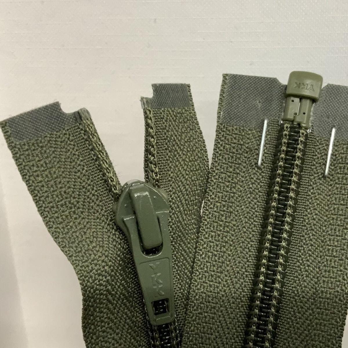 YKK Nylon Open End Zip Khaki Green (566) - 71cm 28inch