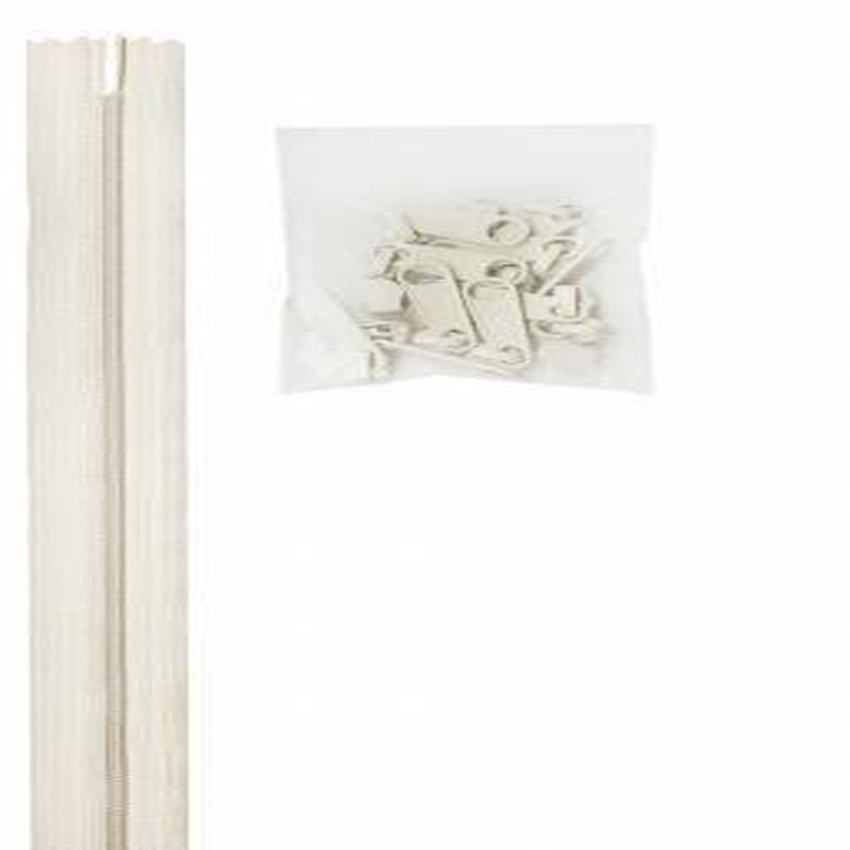 Zippers by the Yard - White with White Pulls