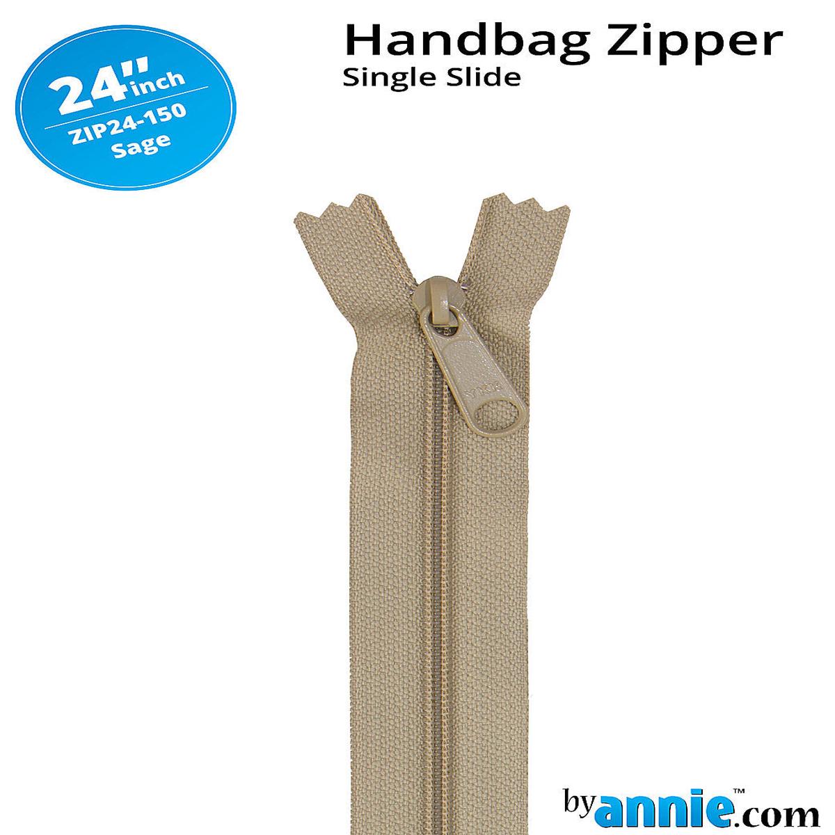 24 Inch Single Slide Nylon Coil Zipper #4.5 from By Annie - Sage