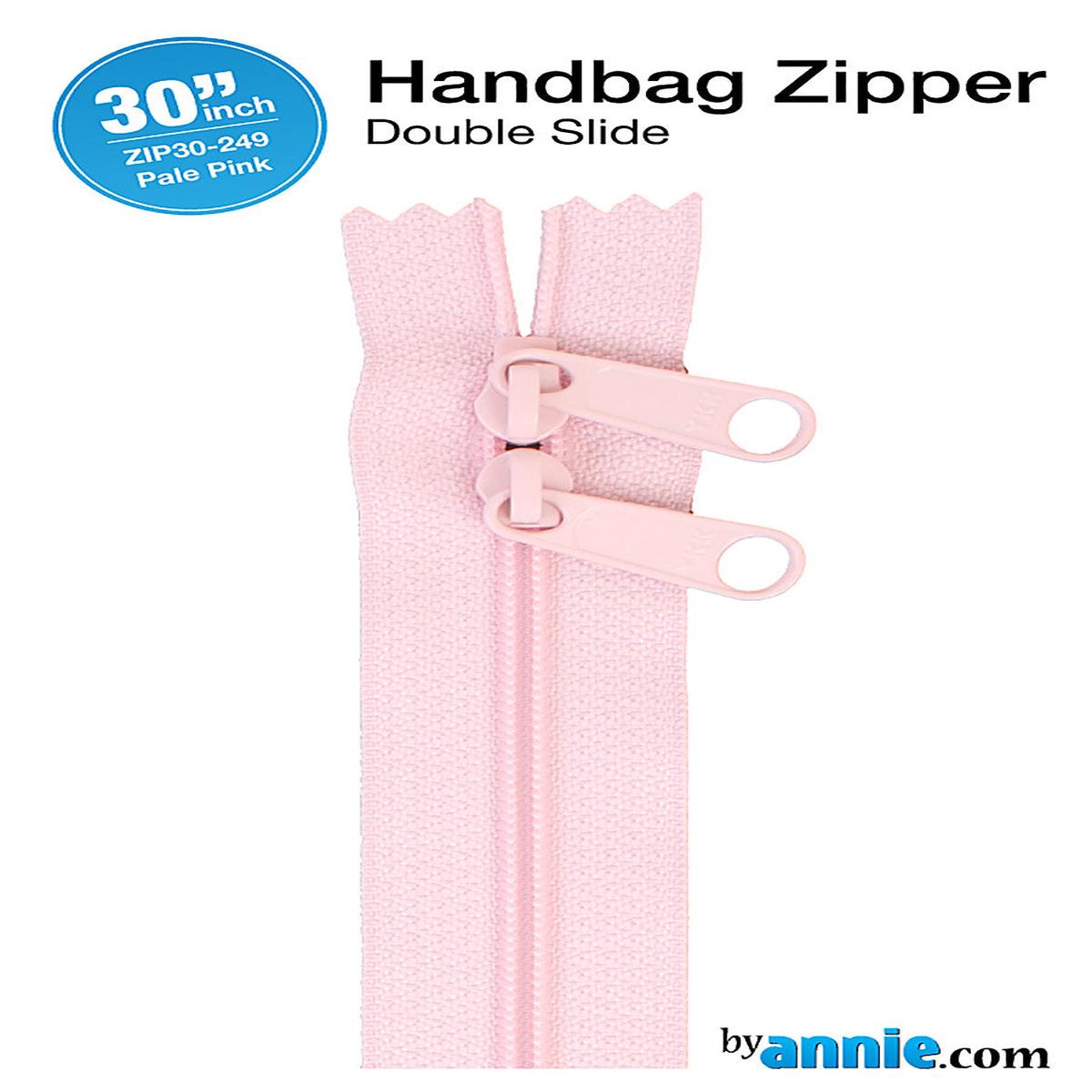 30 Inch Double Slide Nylon Coil Zipper #4.5 from By Annie - Pale Pink