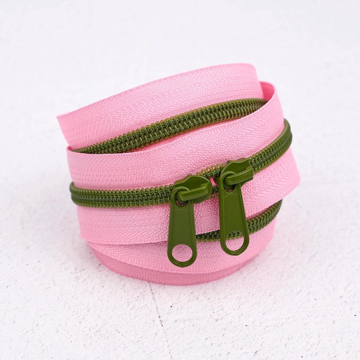 4 Yard Handbag Zipper Olive Blossom
