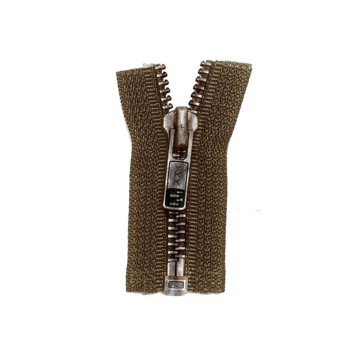 5 Metal Brown 248221 YKK Separating Bomber Jacket Zipper with Antique Brass Teeth