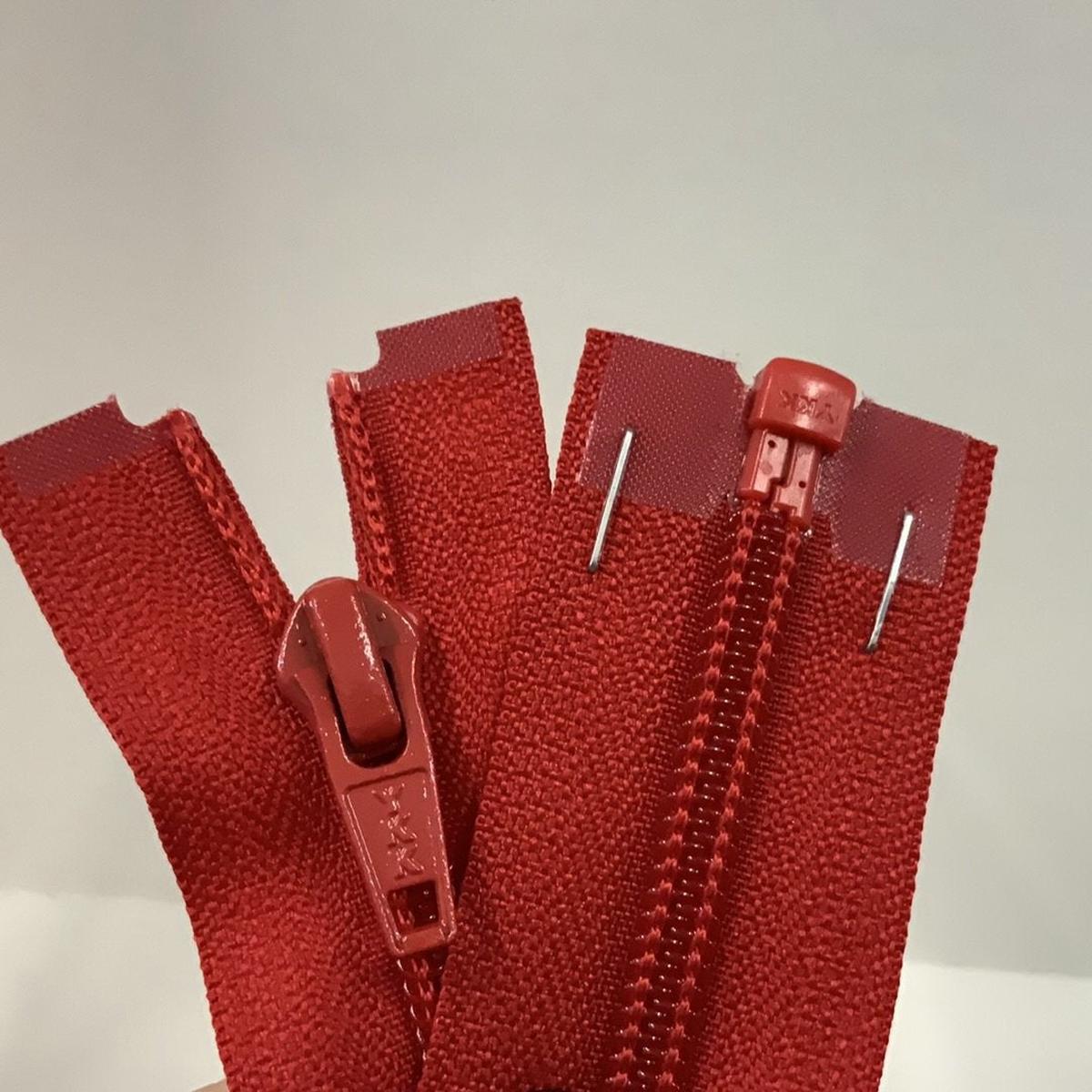 YKK Nylon Open End Zip Red (519) - 61cm 24inch