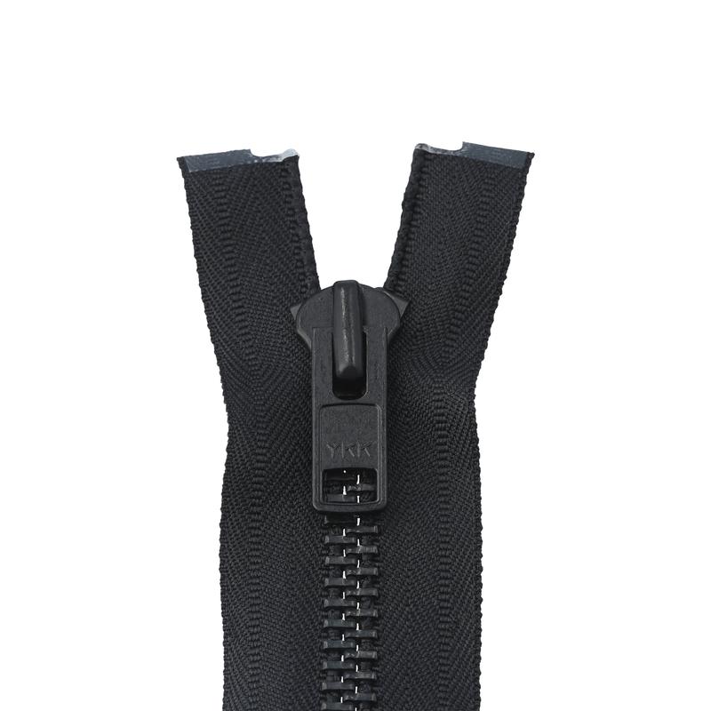 #10 Metal, Black, 24" Separating Bomber Jacket Zipper with Black Oxide Teeth