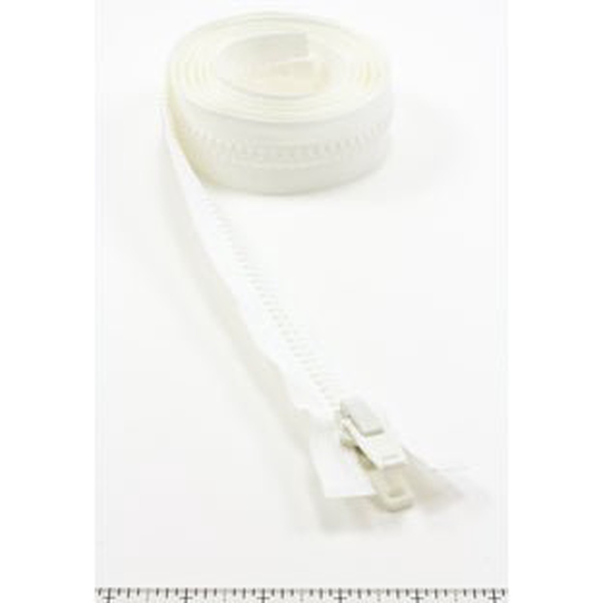 YKK Vislon #10 Separating Zipper AutoLok Double Pull Plastic Slider 72 inch White