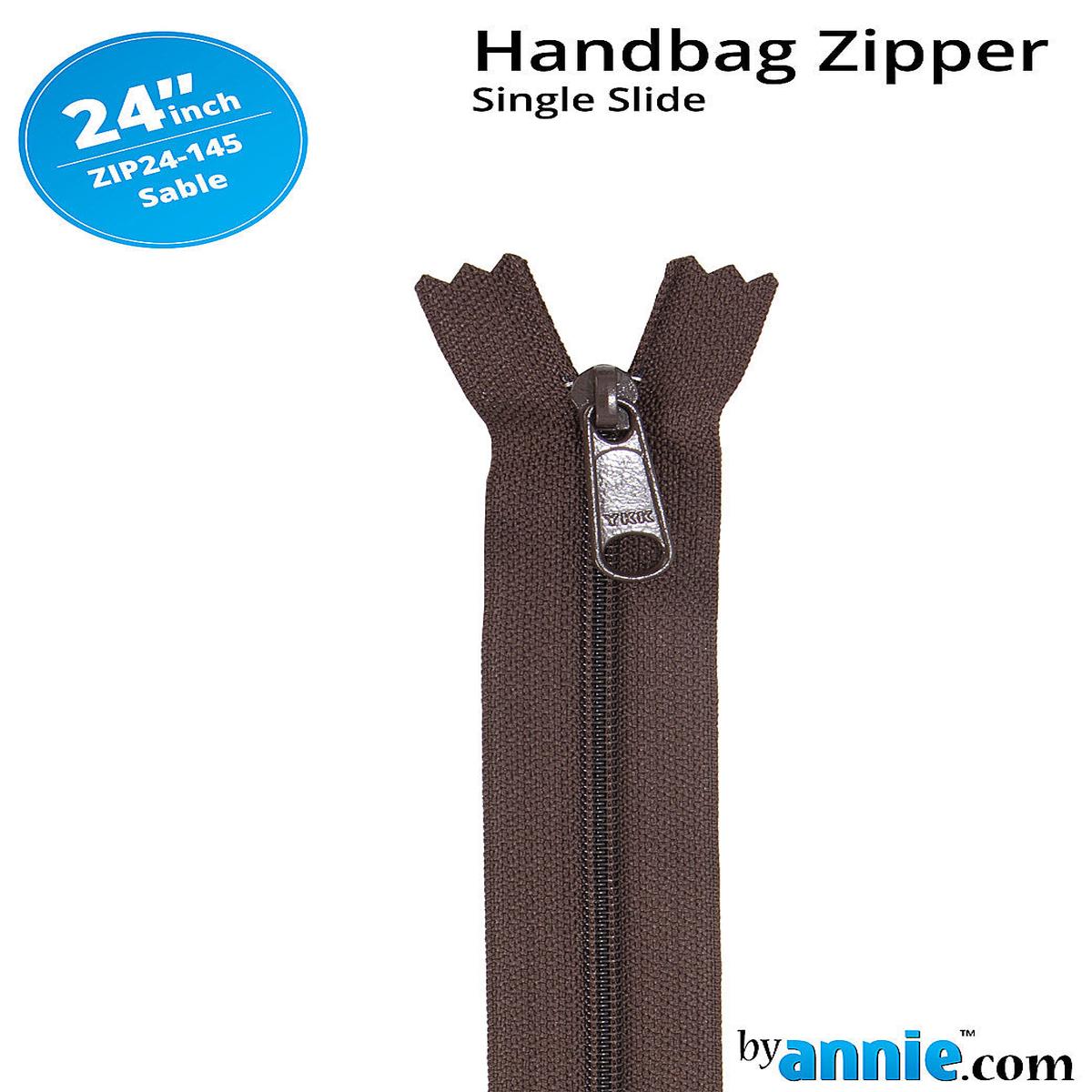 24 Inch Single Slide Nylon Coil Zipper #4.5 from By Annie - Sable