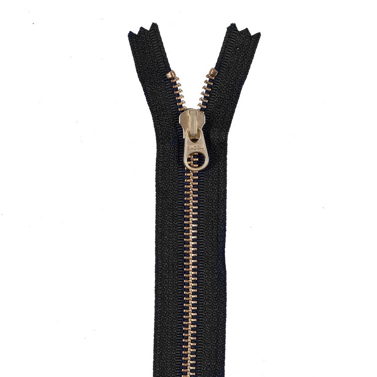 Metal Zipper with Gold Pull and Teeth 6 - Navy