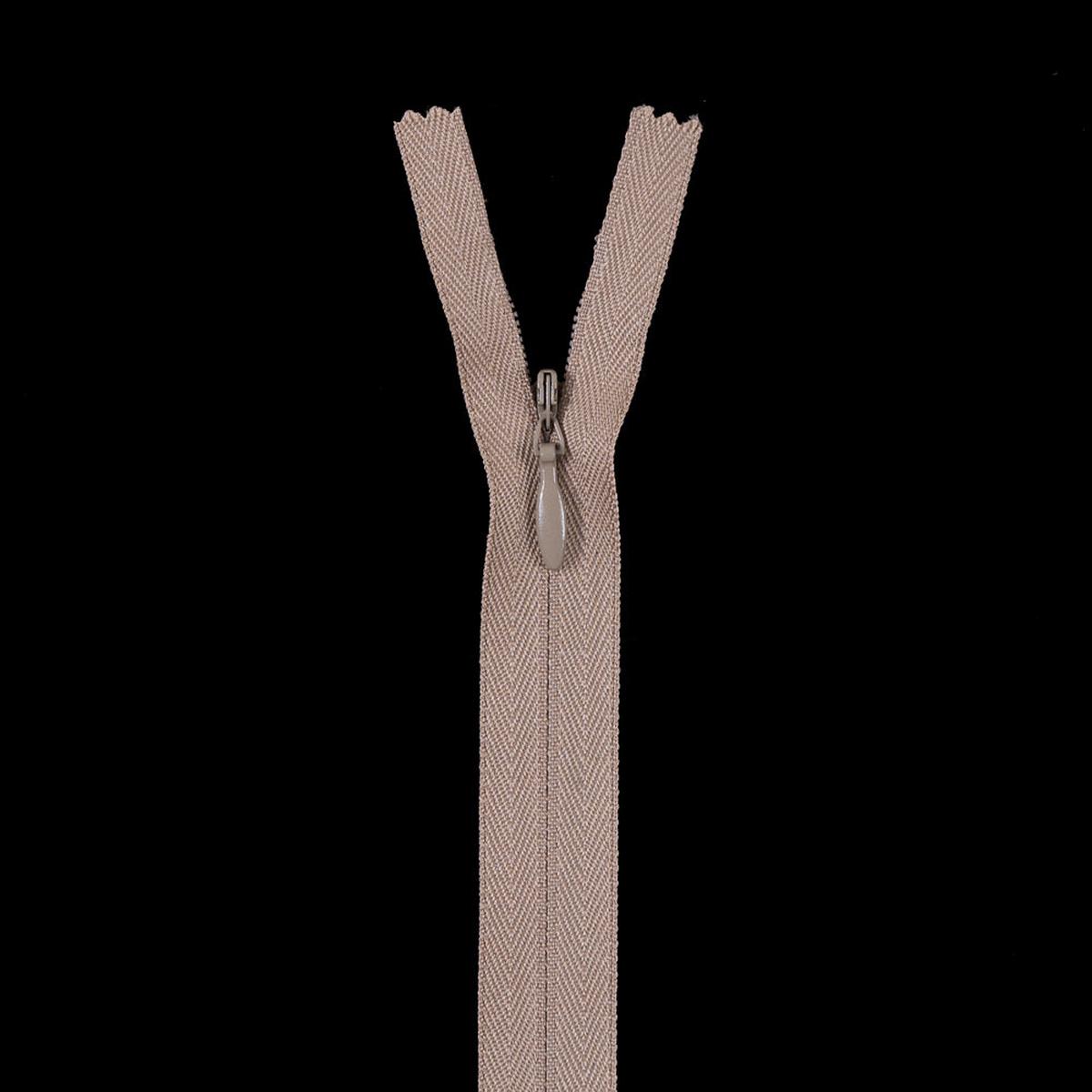 Tan Invisible Zipper-10"