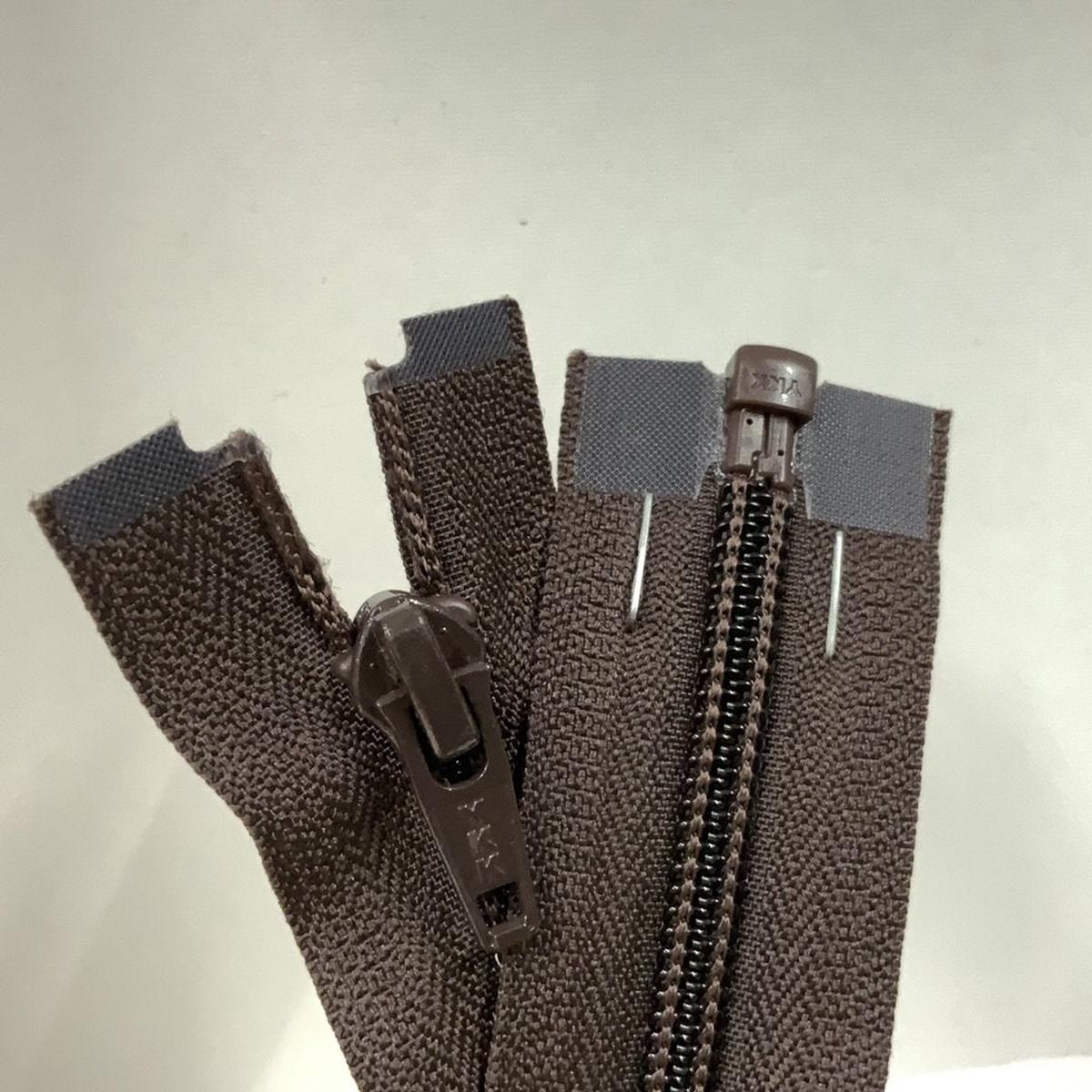YKK Nylon Open End Zip Brown (570) - 46cm