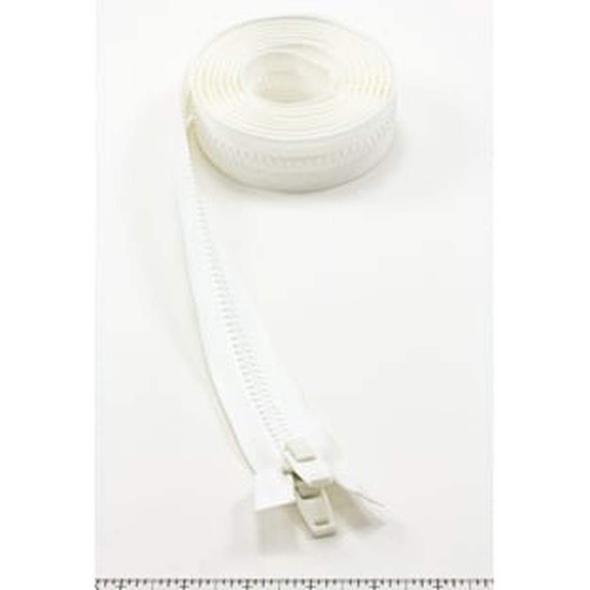 YKK Vislon #10 Separating Zipper AutoLok Double Pull Plastic Slider 96 inch White