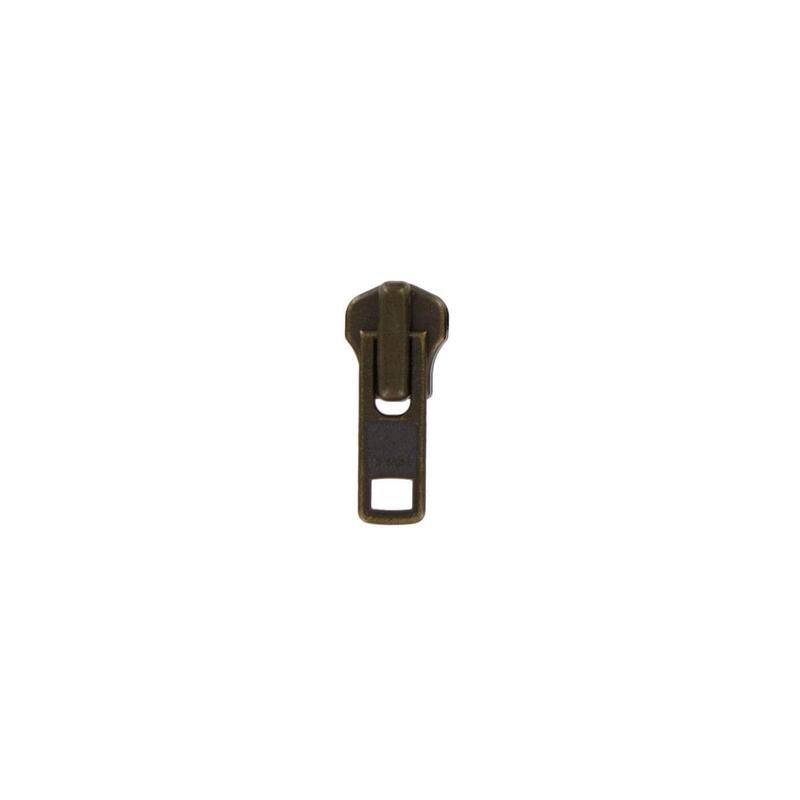#8 Antique Brass, Metal, YKK Auto Lock Zipper Slider, Zinc Alloy