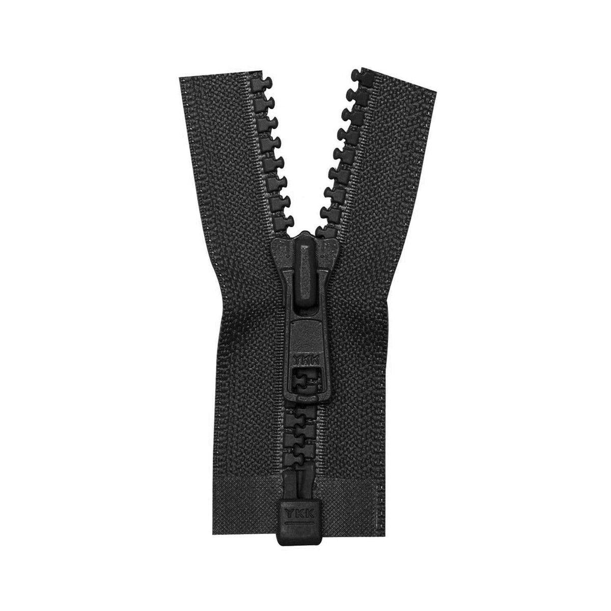 #5 Vislon, Black, 30" YKK Separating Jacket Zipper, Plastic
