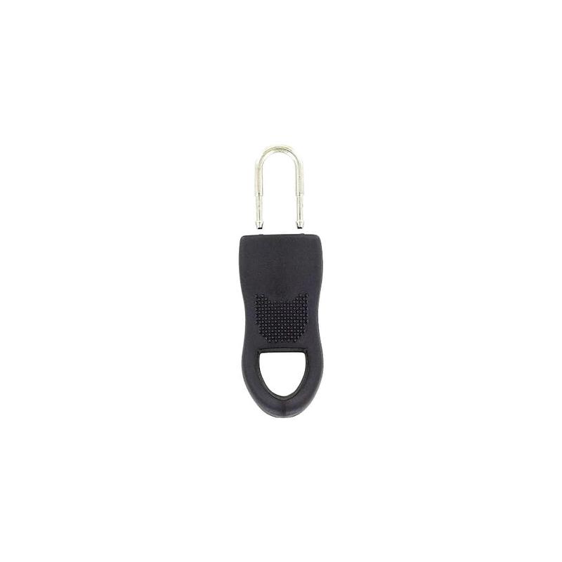 1 3/8" Black, Large Zipper Fixer, Plastic